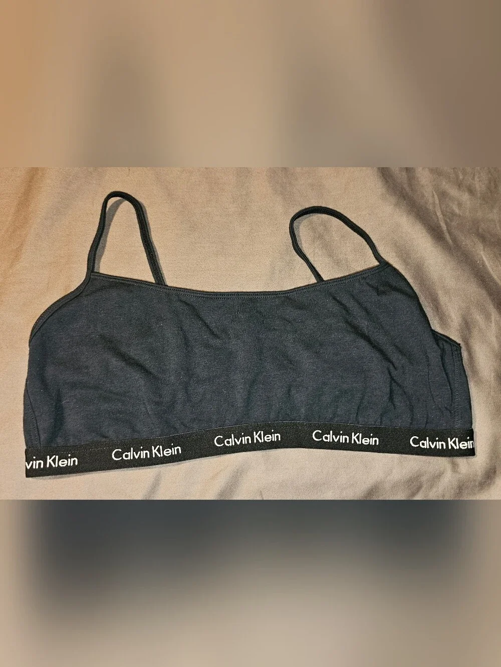 Calvin Klein 365 Black Logo Bralette - Women Large